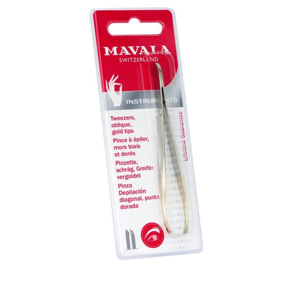 Oblique gold tip tweezer