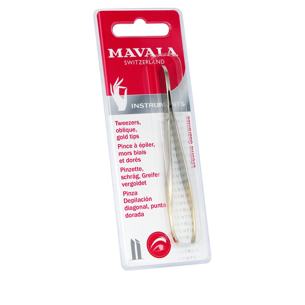 Oblique gold tip tweezer